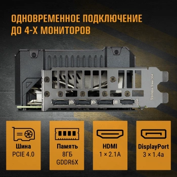 Видеокарта Asus PCI-E 4.0  TUF-RTX4060TI-O8G-GAMING