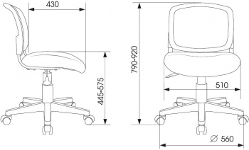 Кресло детское Бюрократ  CH-W296NX