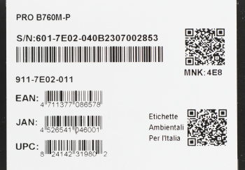 Материнская плата MSI PRO B760M-P