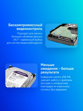 Жесткий диск WD SATA-III 4TB  WD43PURZ