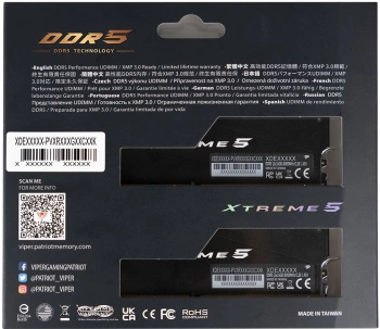 Память DDR5 2x16GB 7600MHz Patriot  PVXR532G76C36K