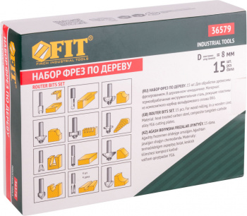 Набор фрез по дер. FIT 36579
