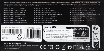 Накопитель SSD Netac PCIe 4.0 x4 2TB NT01NV7000t-2T0-E4X