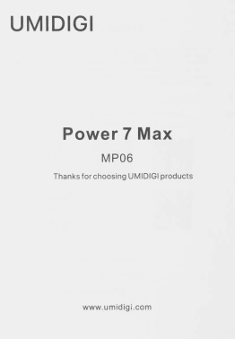 Смартфон Umidigi Power 7 Max 128Gb 6Gb голубой моноблок 3G 4G 2Sim 6.7