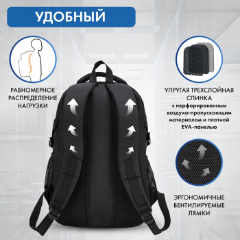 Рюкзак Brauberg Content черный Think