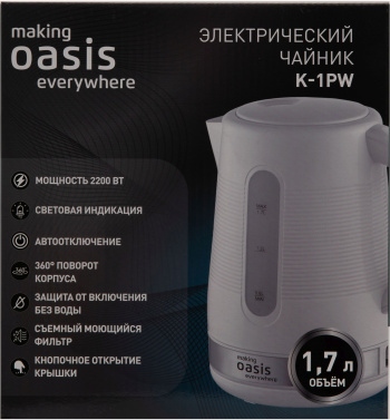 Чайник электрический Oasis K-1PW