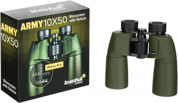 Бинокль Levenhuk 10-10x 50мм Army 10x50