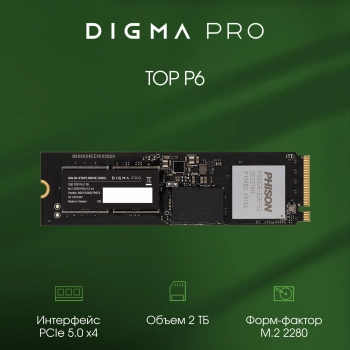 Накопитель SSD Digma Pro PCIe 5.0 x4 2000GB DGPST5002TP6T6