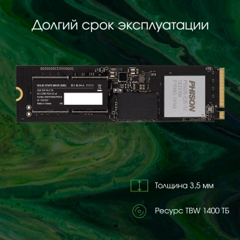 Накопитель SSD Digma Pro PCIe 5.0 x4 2000GB DGPST5002TP6T6