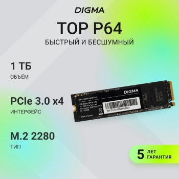 Накопитель SSD Digma Pro PCIe 5.0 x4 1000GB DGPST5001TP6T4