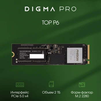 Накопитель SSD Digma Pro PCIe 5.0 x4 2000GB DGPST5002TP6T4