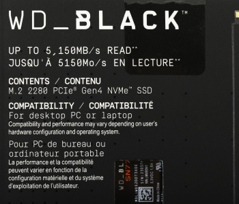 Накопитель SSD WD PCIe 4.0 x4 2TB WDS200T3X0E