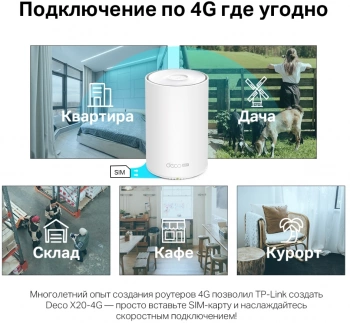 Бесшовный Mesh роутер TP-Link Deco X50-4G(1-pack)