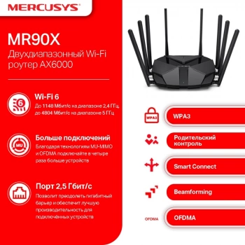 Роутер беспроводной Mercusys MR90X