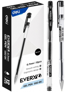 Ручка гелев. Deli EveryU EG82-BK