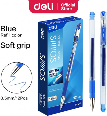 Ручка гелев. Deli Smoos EG85-BL
