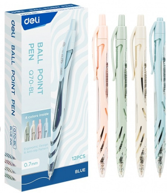 Ручка шариков. автоматическая Deli EQ70-BL