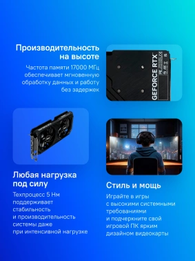 Видеокарта Palit PCI-E 4.0  PA-RTX4060 DUAL