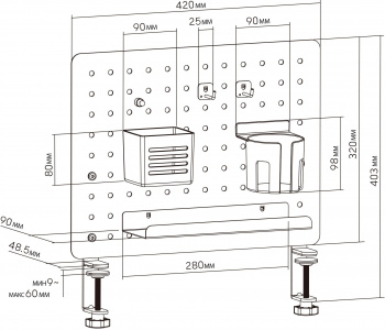 Органайзер Cactus  CS-PB-LGY