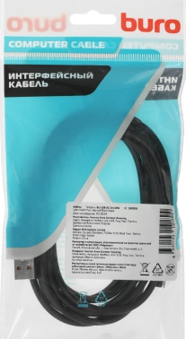 Кабель Buro BU-USB-AC-2M-60W USB (m)-USB Type-C (m) 2м черный