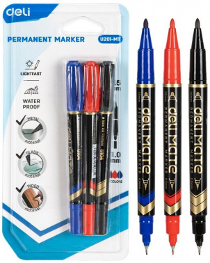 Набор маркеров перманентных Deli  EU201-MT