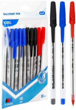 Набор ручек шариков. Deli Think EQ4-MT
