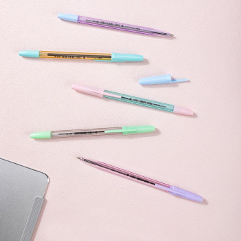 Набор ручек шариков. Deli P1-Macaron EQ6C-MT-BL