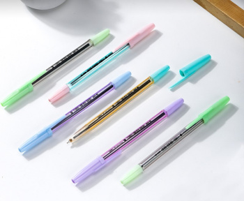 Набор ручек шариков. Deli P1-Macaron EQ6C-MT-BL