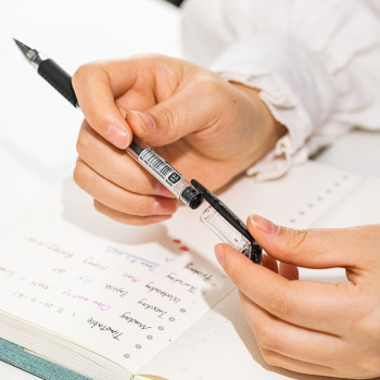 Набор ручек гелев. Deli Daily E6600S-MT-BK