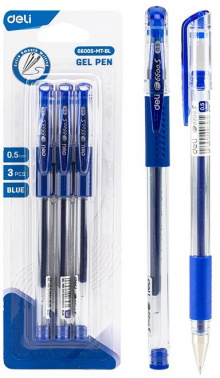 Набор ручек гелев. Deli Daily E6600S-MT-BL