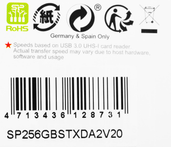 Флеш карта microSDXC 256GB Silicon Power  SP256GBSTXDA2V20