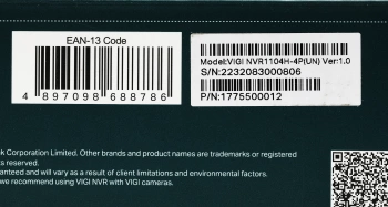Видеорегистратор TP-Link NVR  VIGI NVR1104H-4P
