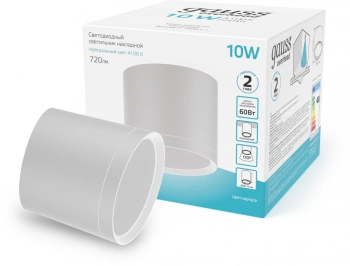 Светильник Gauss Overhead потолоч. 10Вт 4100K цв.св.:белый нейтральный белый (HD024)