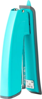 Степлер Kw-Trio 055C4BLUE 24/6 26/6 (20листов) встроенный антистеплер голубой 100скоб металл/пластик закрытый/открытый/прямой коробка