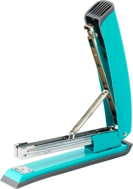 Степлер Kw-Trio 055C4BLUE 24/6 26/6 (20листов) встроенный антистеплер голубой 100скоб металл/пластик закрытый/открытый/прямой коробка