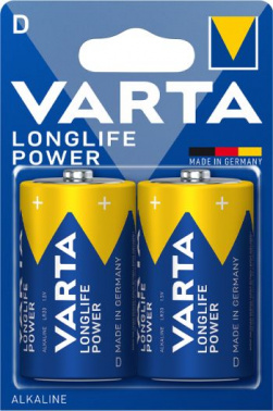 Батарея Varta Longlife power LR20 BL2 Alkaline