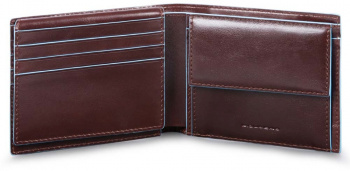 Кошелек мужской Piquadro Blue Square PU4518B2R/MO красное дерево натур.кожа