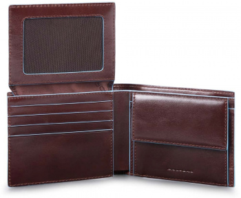 Кошелек мужской Piquadro Blue Square PU4518B2R/MO красное дерево натур.кожа