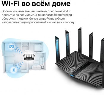 Роутер беспроводной TP-Link Archer AX80(RU)