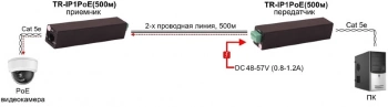 Удлинитель Osnovo  TR-IP1PoE(500m)