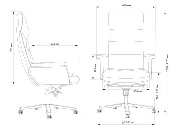 Кресло руководителя Cactus  CS-LBK-AMSTERDAM