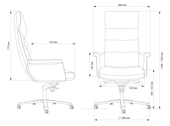 Кресло руководителя Cactus  CS-LBR-CARACAS