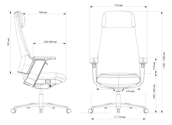 Кресло руководителя Cactus  CS-LBK-KYOTO