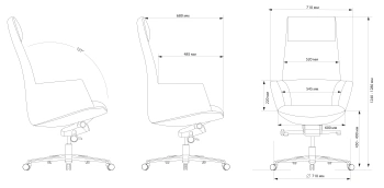 Кресло руководителя Cactus  CS-LBK-MILANO