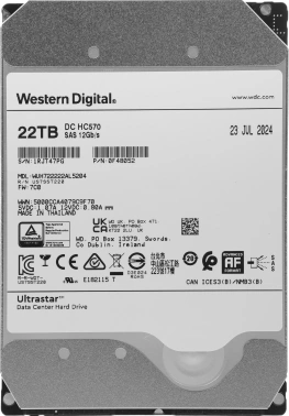Жесткий диск WD SAS 3.0 22TB 0F48052  WUH722222AL5204