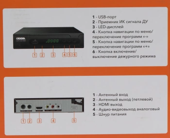 Ресивер DVB-T2 Cadena CDT-2315SB