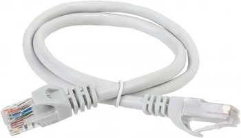 Патч-корд ITK PC01-C5EUL-05M U/UTP RJ-45 вил.-вилка RJ-45 кат.5E 0.5м серый LSZH