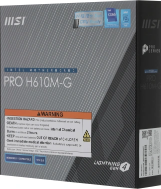 Материнская плата MSI PRO H610M-G
