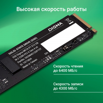 Накопитель SSD Digma PCIe 4.0 x4 512GB DGSM4512GP73T