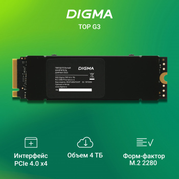 Накопитель SSD Digma PCIe 4.0 x4 4TB DGST4004TG33T
